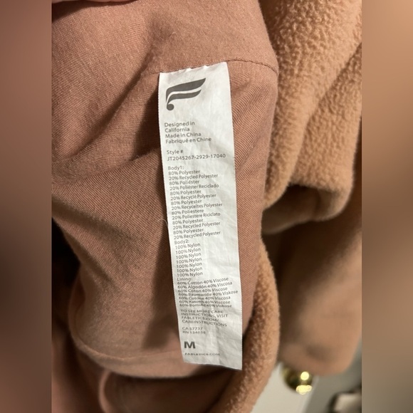 *Bundle Only! Fabletics Lotta Sherpa Half Zip Cozy Pullover Pink Peach Medium - Picture 5 of 7